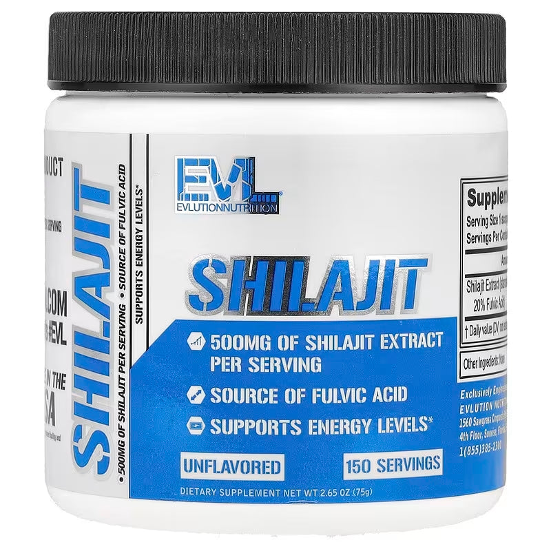 EVLution Nutrition Shilajit Powder Unflavored 500 Mg 150 Servis
