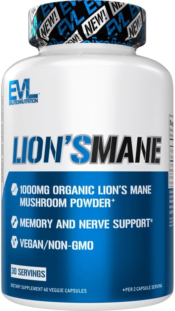 Evlution Organic Lion’s Mane Mushroom Nootropics Brain Support