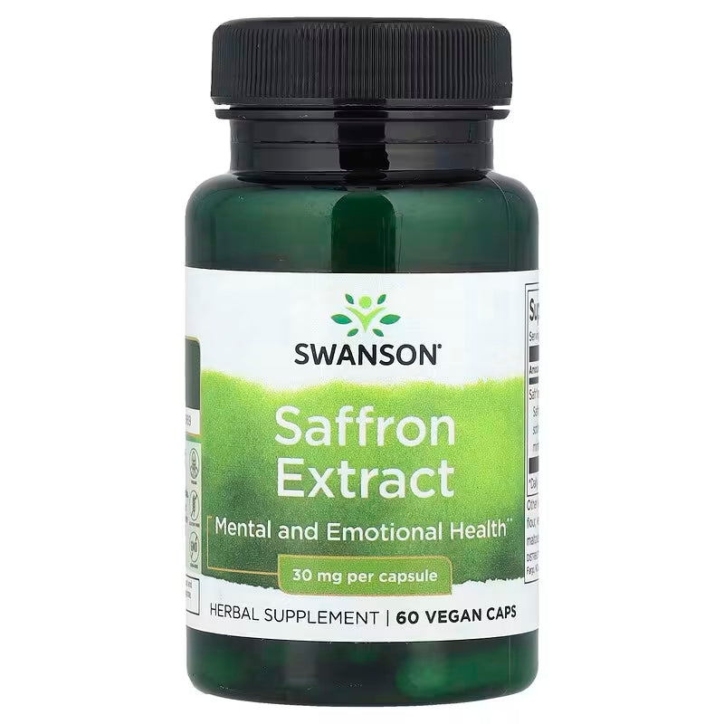 Swanson Saffron Extract Mental and Emotional Health 30 mg 60 Vegan Caps