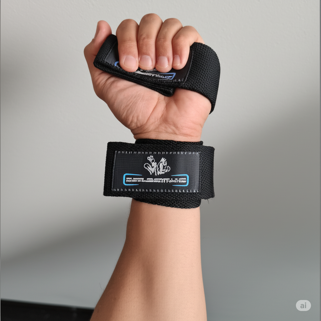 Supplementhane Lifting Straps Siyah Halter Bar Çekme Aparatı 2'li Paket