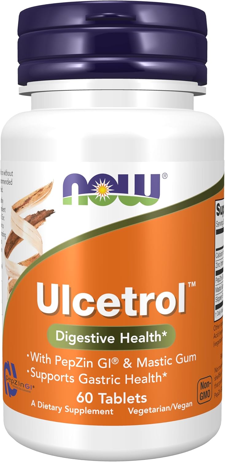 NOW Foods Ulcetrol Digestive Health With PepZin & Mastic Gum  60 Tablet