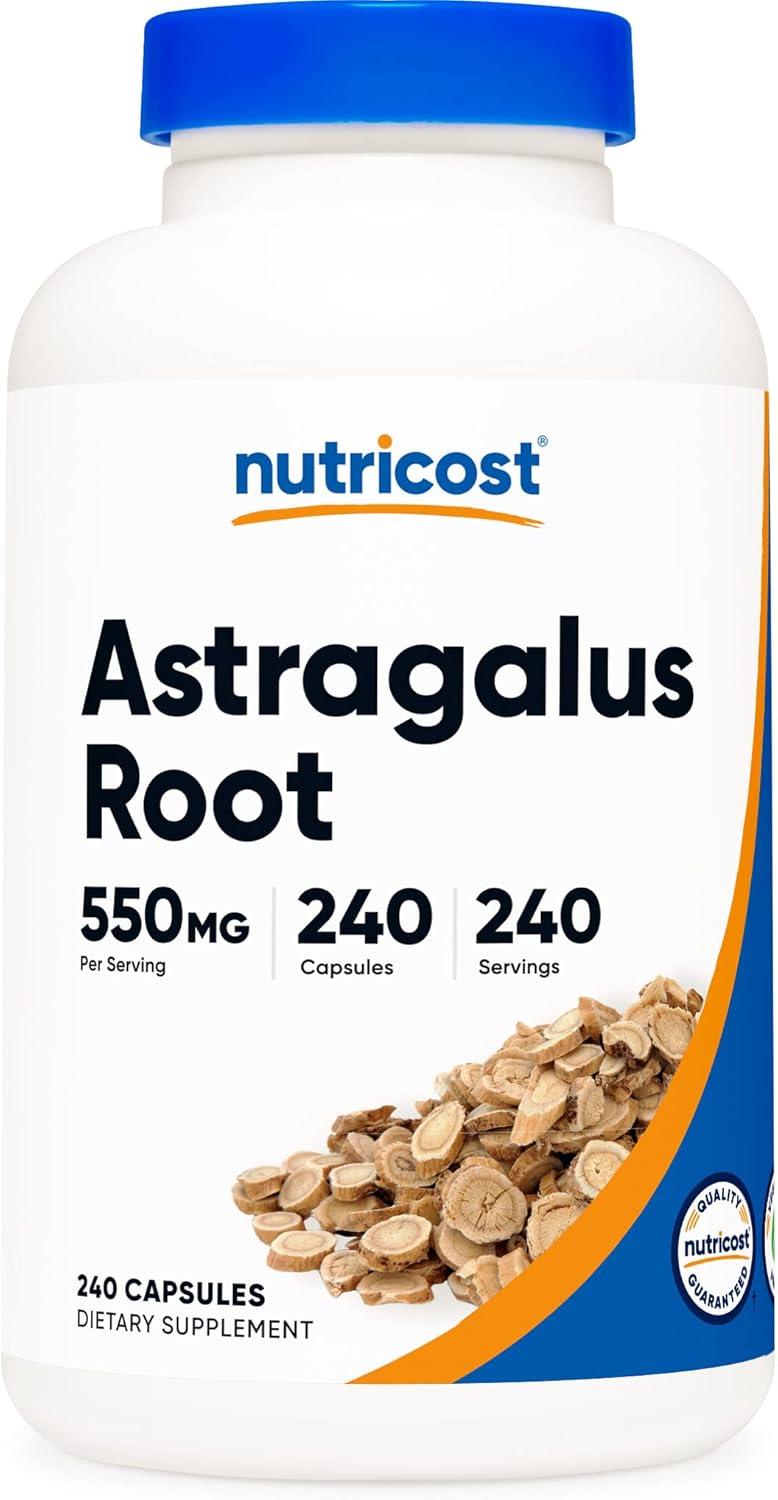 Nutricost Astragalus Membranaceus 550mg, 240 Vegetarian Capsules - Non-GMO and Gluten Free