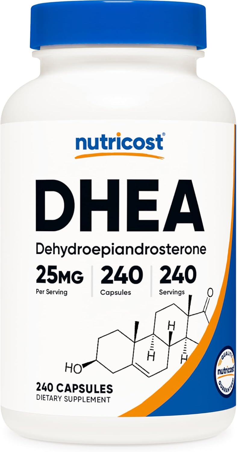 Nutricost DHEA 25mg, 240 Caps - Gluten Free, Soy Free, Non-GMO