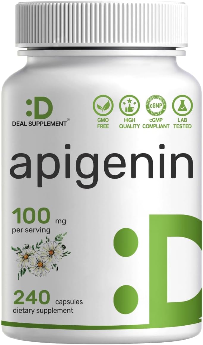 Deal Supplement Apigenin, 100mg Per Serving, 240 Capsules