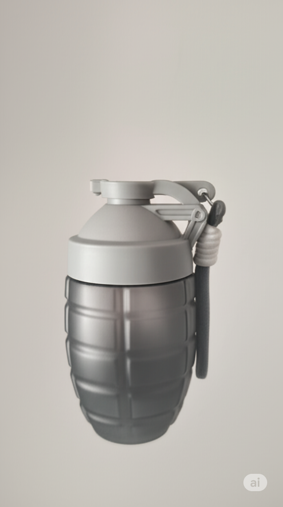 Gri Fitnes Shaker Bomba