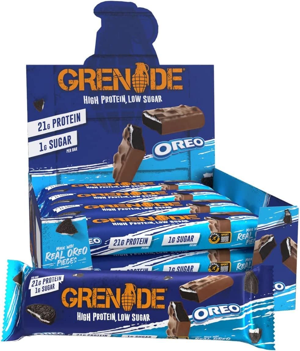 Grenade High Protein bar Low Sugar Bar 12 x 60g - Oreo