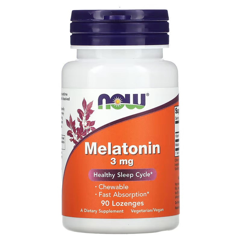 NOW Foods Melatonin 3 mg 90 Lozenges