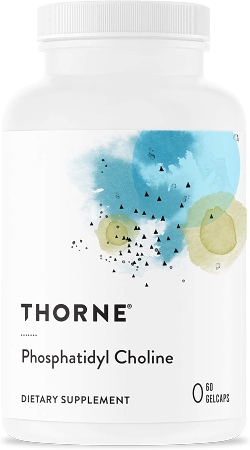 Thorne Phosphatidyl Choline - Phospholipid Complex for Cell Membrane Support Detox - 60 Gelcaps