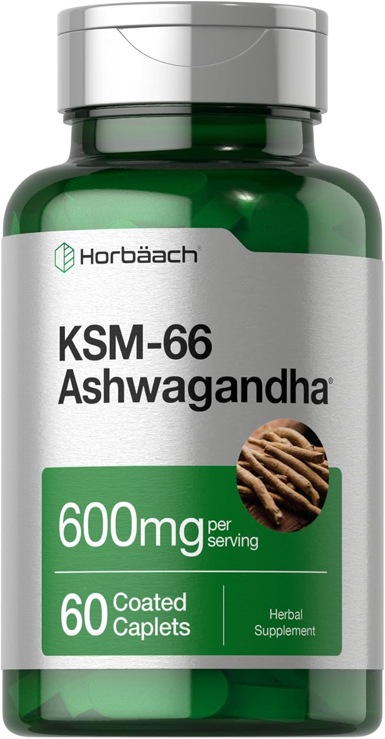 Horbaach KSM66 Ashwagandha 600mg | with L-Theanine 60 Tablet