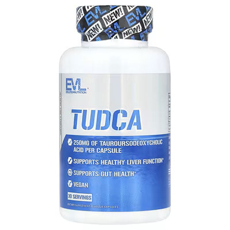 EVLution Nutrition, TUDCA, Tauroursodeoxycholic acid BILE SALT 30 Veggie Capsules