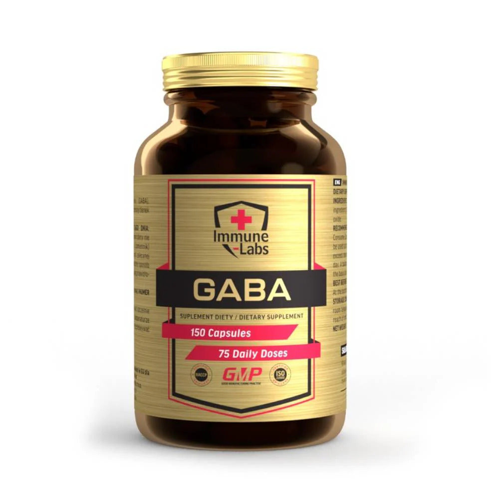 Immune Labs GABA Food supplement for stress 750 mg 150 capsules (Romanya menşei)