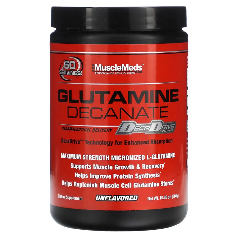 MuscleMeds, Mikronize Glutamine Gh Recovery Decanate, Unflavored 300 Gr - 60 servis