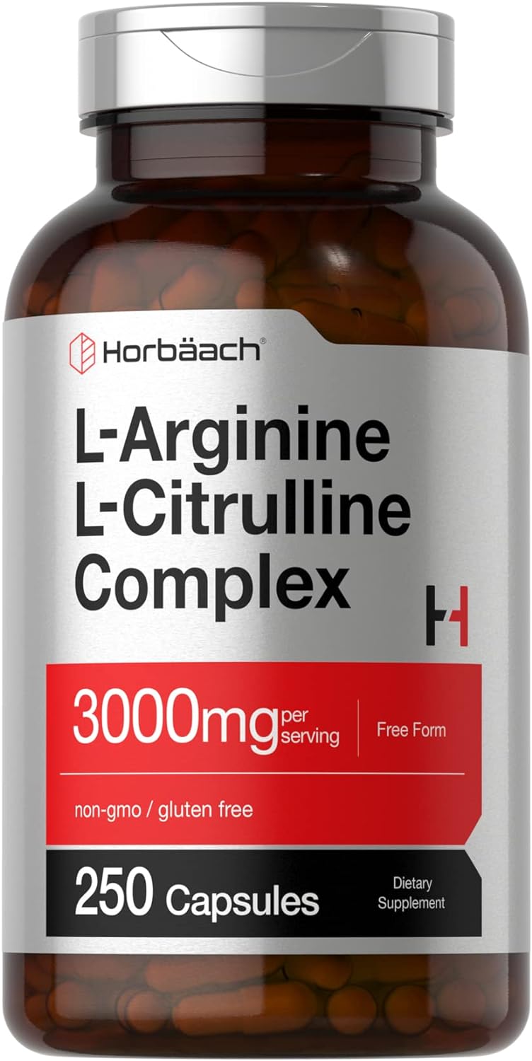 Horbaach L-Arginine(Arjinin) L-Citrulline(Sitrulin) Complex | 3000mg | 250 Caps
