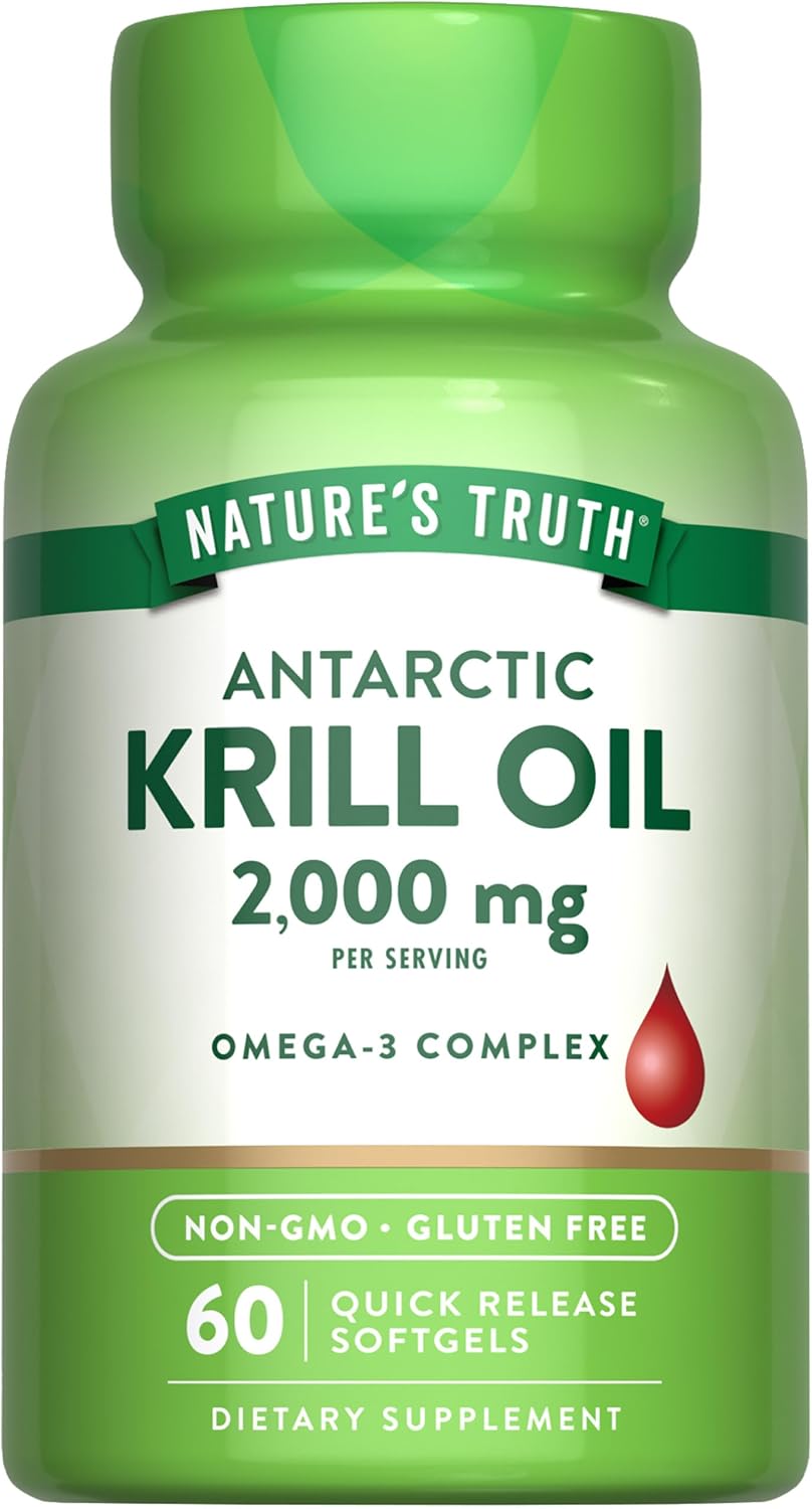 Nature's Truth, Antarctic Krill Oil Omega Astaxanthin 2,000 mg, 60 Quick Softgels