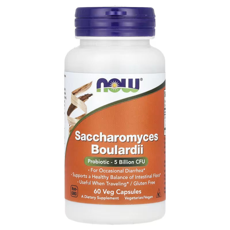 NOW Foods Saccharomyces Boulardii Probiotic(Probiyotik) 5 Billion CFU 60 Vegetarian Caps