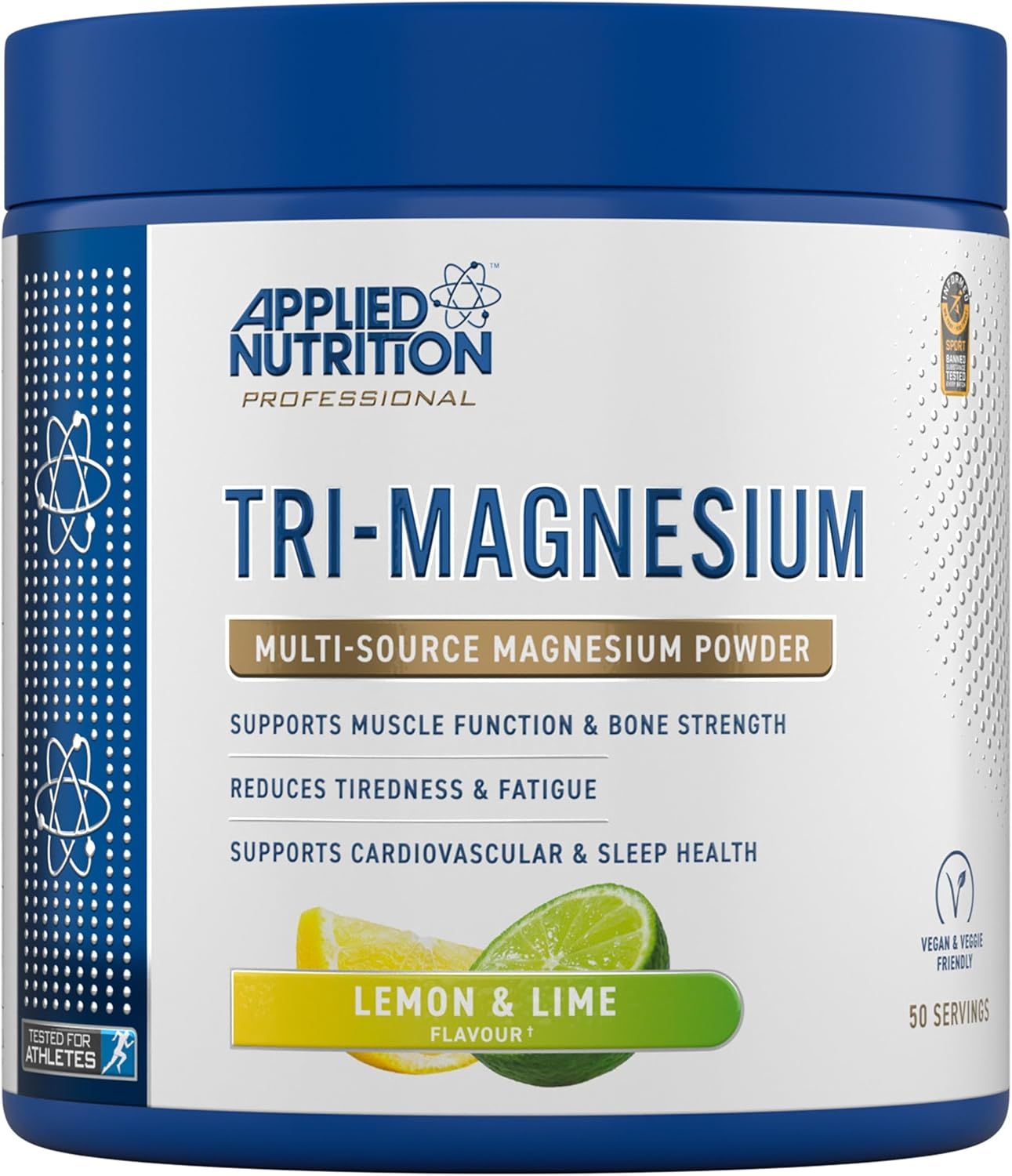Applied Nutrition Tri-Magnesium Magnezyum Complex Glycinate+Taurate+Citrate Powder 50 Servis