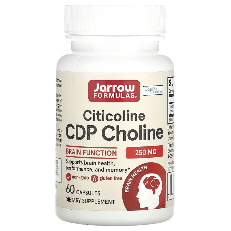 Jarrow Formulas, Citicoline,Sitikolin CDP Choline, Brain Health and Memory 250 mg, 60 Caps