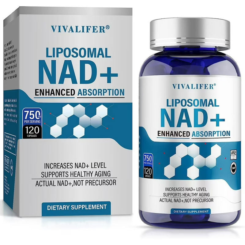 VIVALIFER Liposomal NAD+ 500mg with Trimethylglycine TMG 250 mg Anti Aging Repair Brain120 Caps