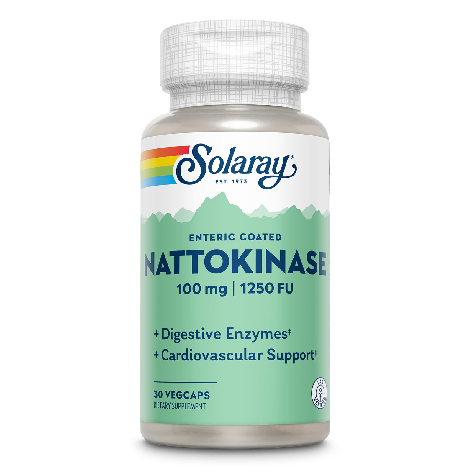 Solaray, Nattokinase,(Soya Fasulyesi Fibrinazı) 100 mg, 1,250 FU, 30 VegCaps