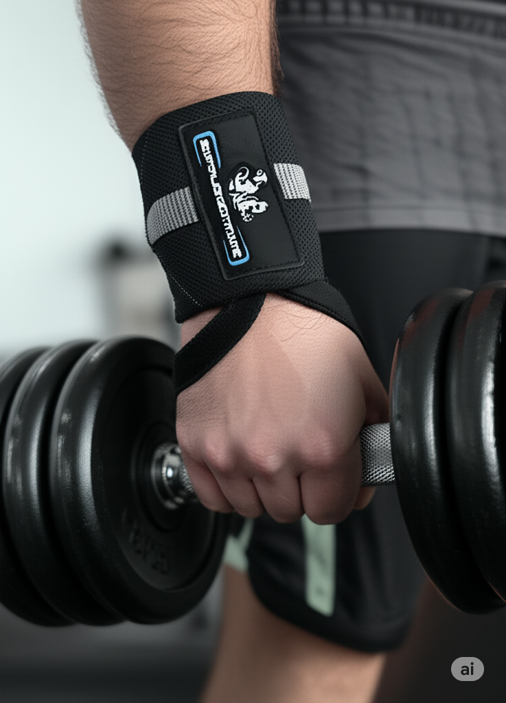 Supplementhane Logolu 2'li Fitness Crossfit Pro Ağırlık Bilekliği Wrist Wraps Bileklik Bilek Koruyucu Destek Bilekliği