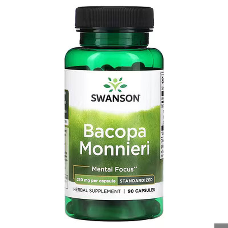 Swanson, Bacopa Monnieri, 250 mg, 90 Caps