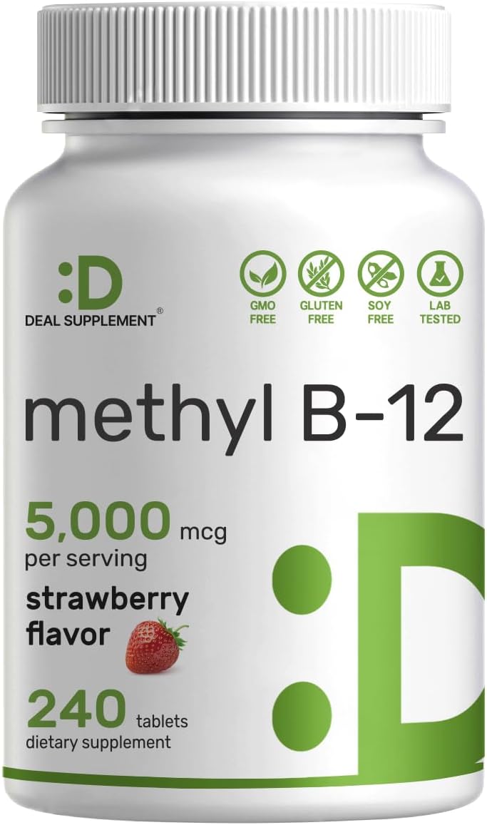 Deal Supplement Methyl B-12 Vitamins 5000 mcg, 240 Tablets