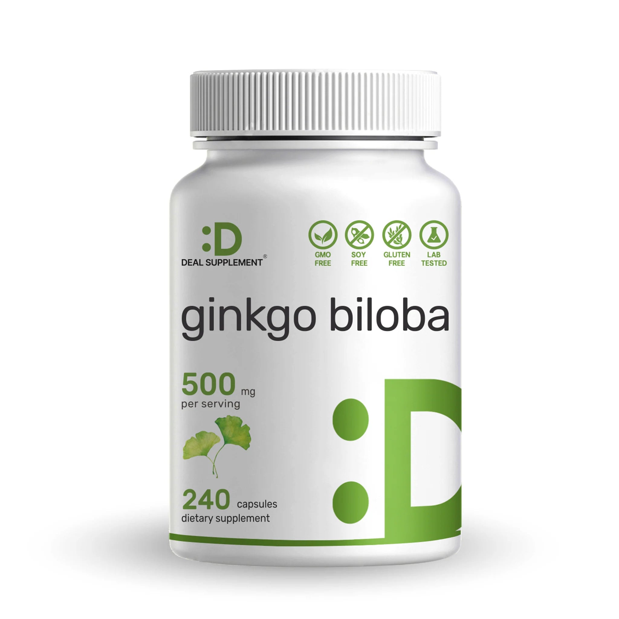 Deal Supplement Ginkgo Biloba Leaf Extract 500mg Per Serving, 240 Capsules