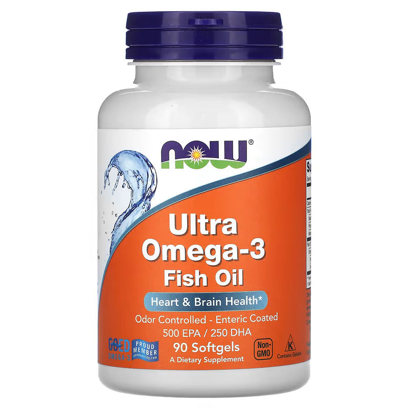 NOW Foods, Ultra Omega-3 Fish Oil, (Balık yağı) 90 Softgels