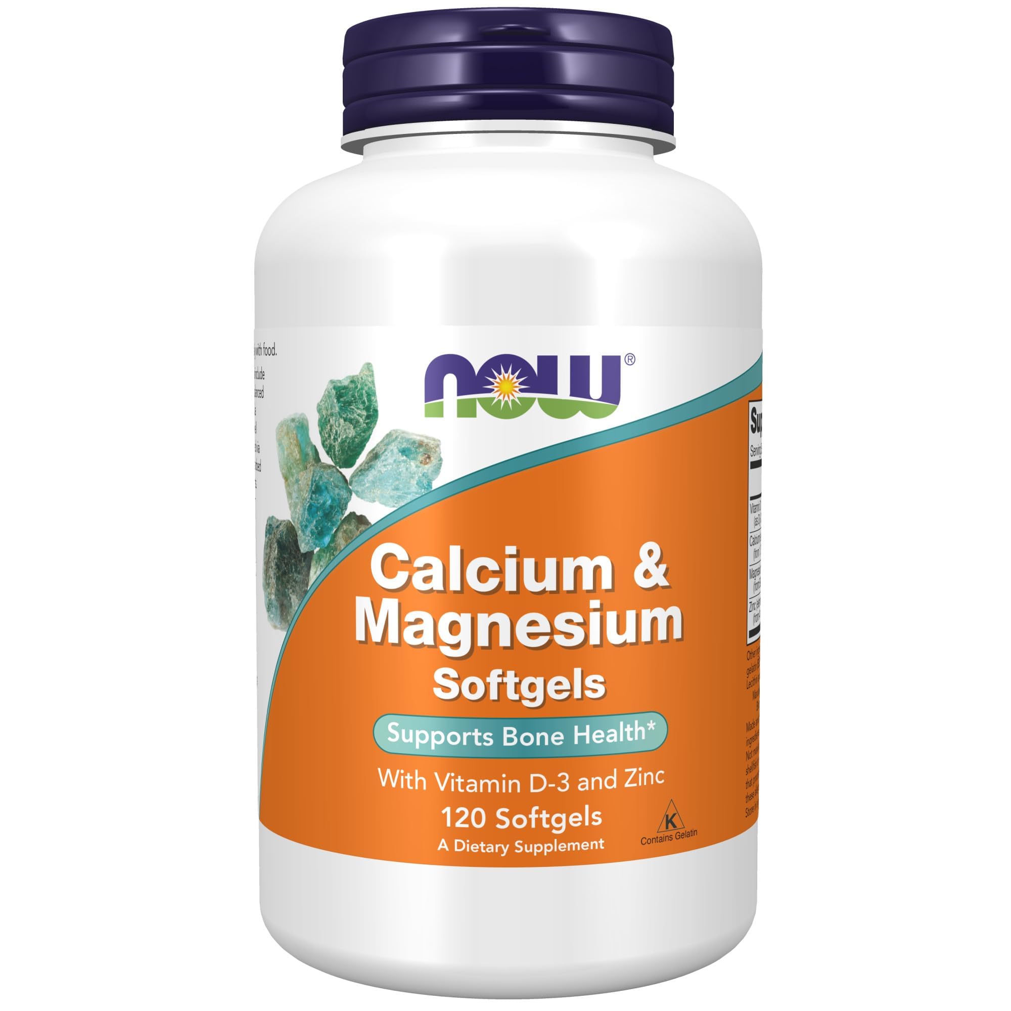 NOW Foods, Calcium (Kalsiyum) & Magnesium(Magnezyum) with Vitamin D3 and Zinc 120 Softgels