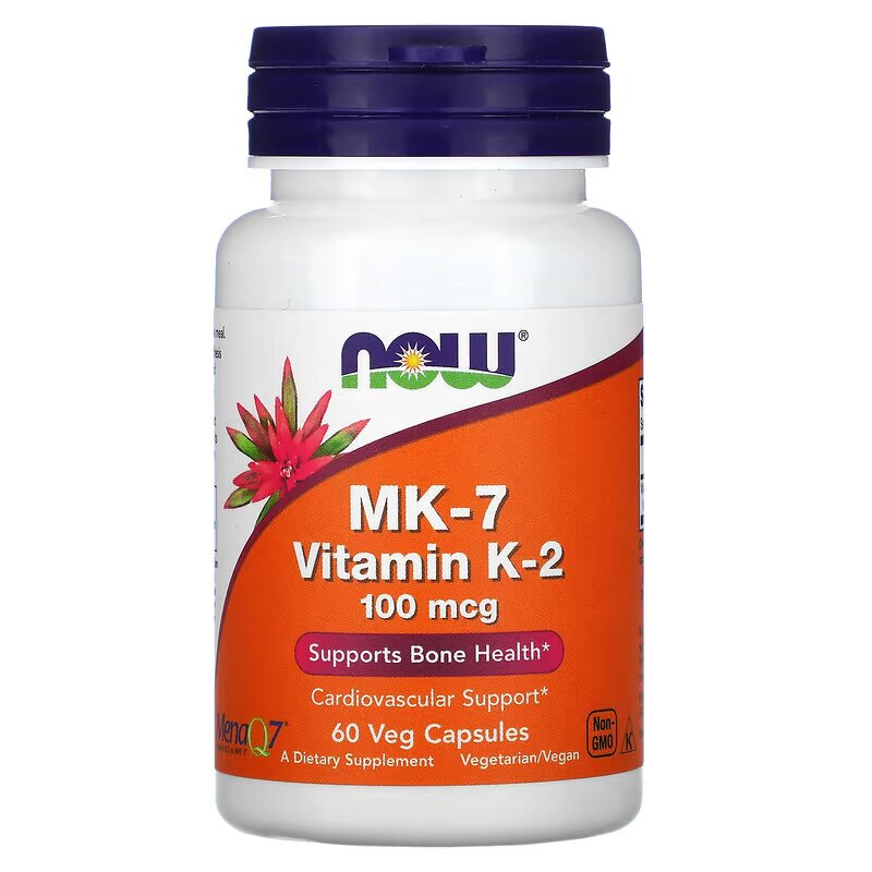 NOW Foods, MK7 Vitamin K2, 100 mcg, 60 Veg Capsules
