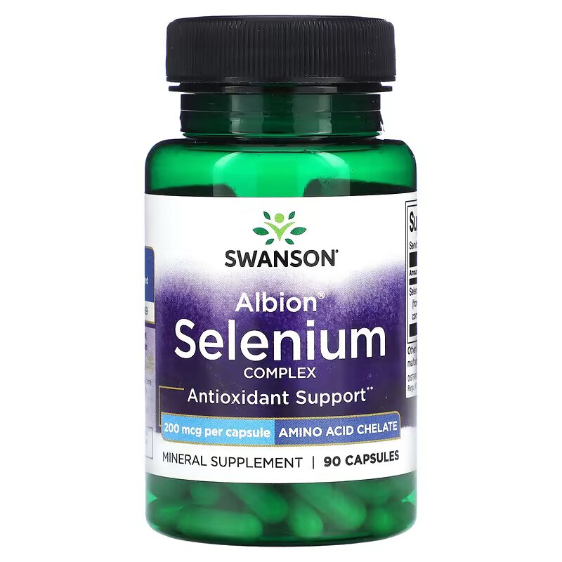 Swanson Albion Selenium Antioxidant(Antioksidan) Complex, 200 mcg 90 Caps