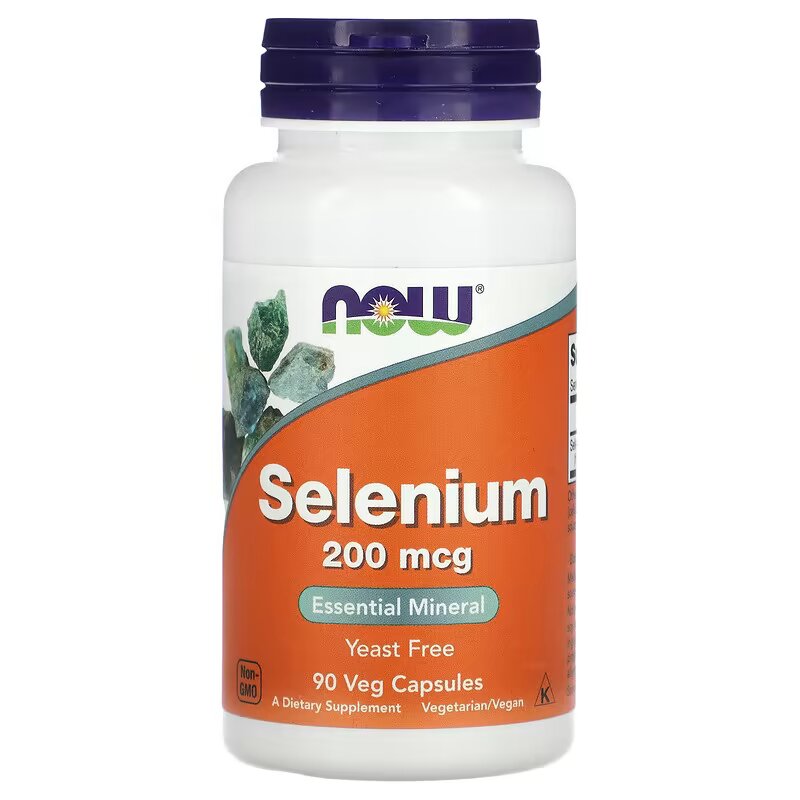 NOW Foods, Selenium Selenyum 200 mcg 90 Veg Caps