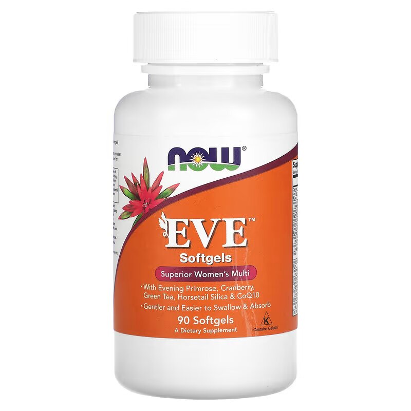 NOW Foods, EVE, Superior Women's Multi Vitamin (Molybdenum+İnositol+Selenium+CoQ10 90 Softgels