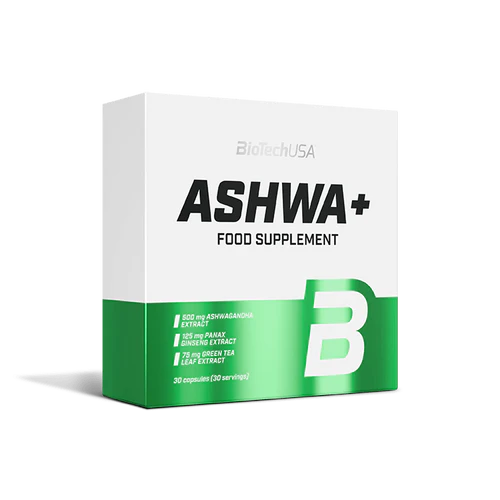 BiotechUsA Ashwagandha+Panax Ginseng+Egcg+Caffeine+Green Tea 700Mg - 30 caps