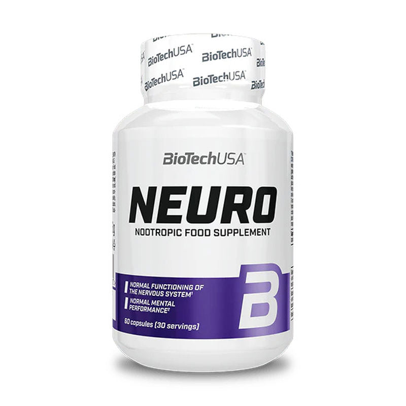 BioTech USA Neuro Vitamin nootropik+nootropics (Bacopa+Ginkgo biloba+Green tea+Niacin) 60 caps