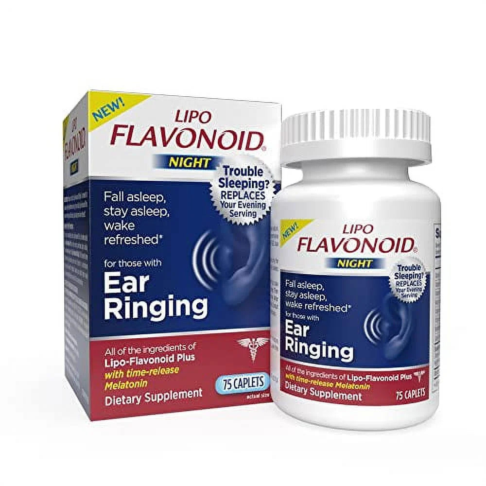 Lipo Flavonoid  Night Melatonin Ear Ringing 75 Caps (Kulak çınlaması + Uyku desteği)