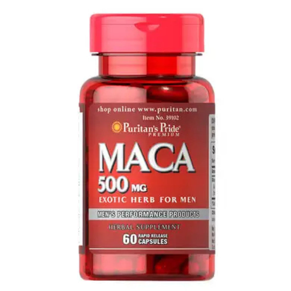 Puritan's Pride Maca 500 mg Exotic Herb for Men 60 Caps