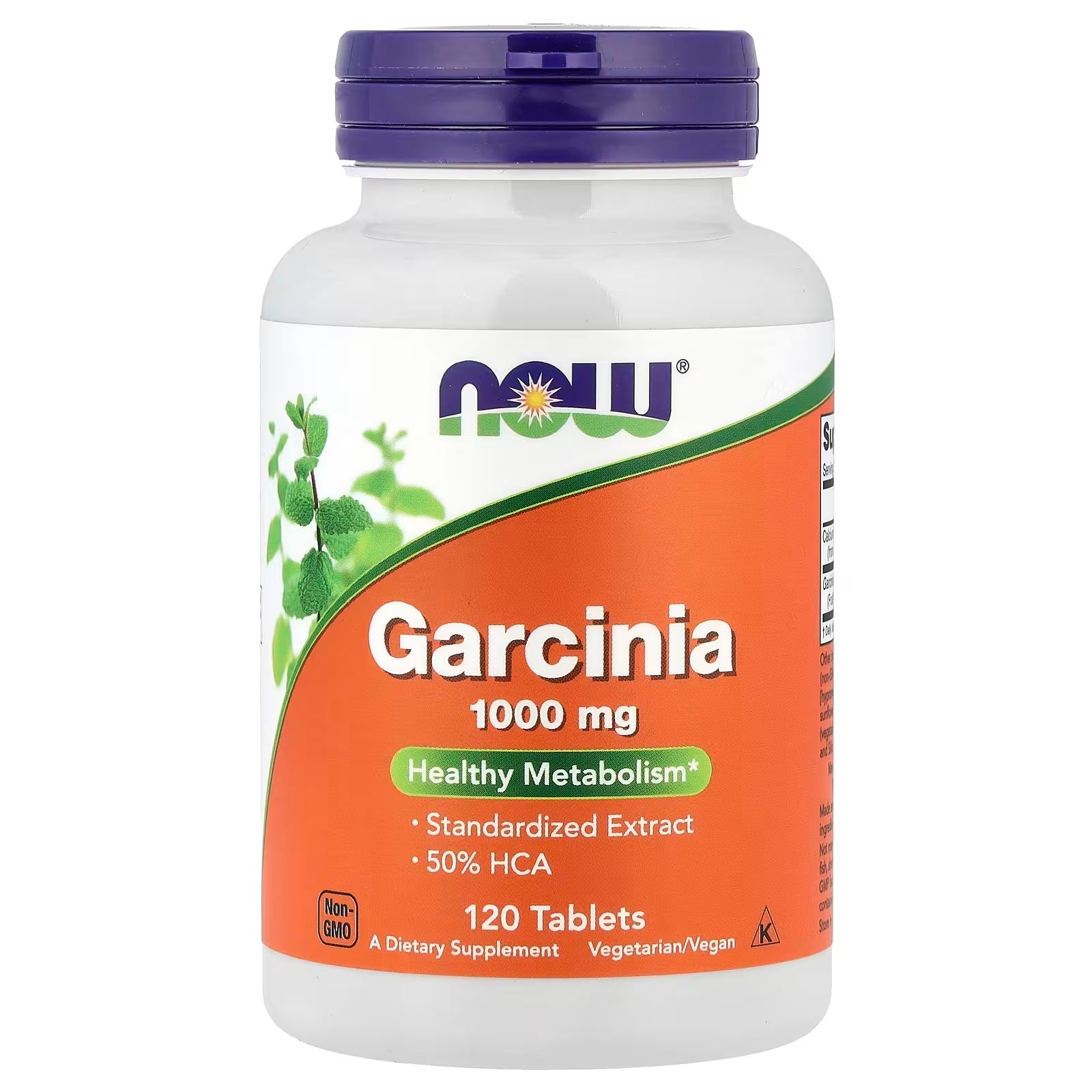 Now Garcinia, Cambogia Hca Appetite Control Metabolism + Calcium 1.000 mg, 120 Tablet