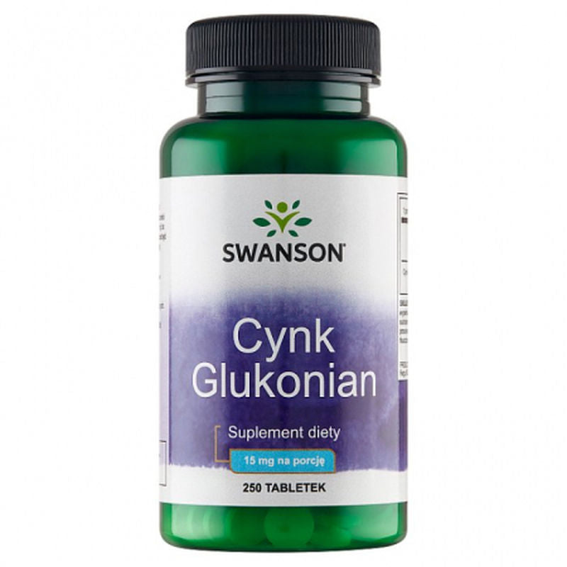 Swanson, Zinc Gluconate, 15 mg, 250 Tablets