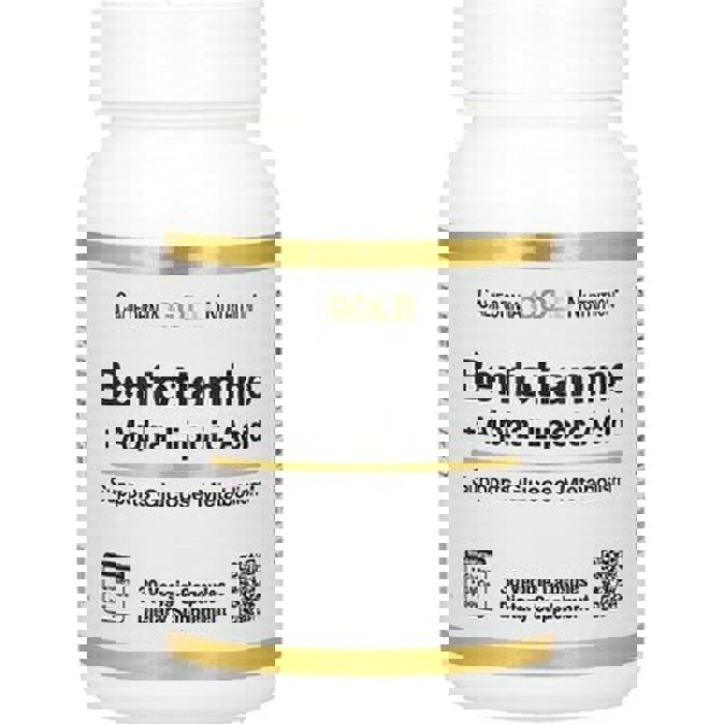 California Gold Nutrition, Benfotiamine + Alpha Lipoic Acid, 30 Vegetarian Capsules