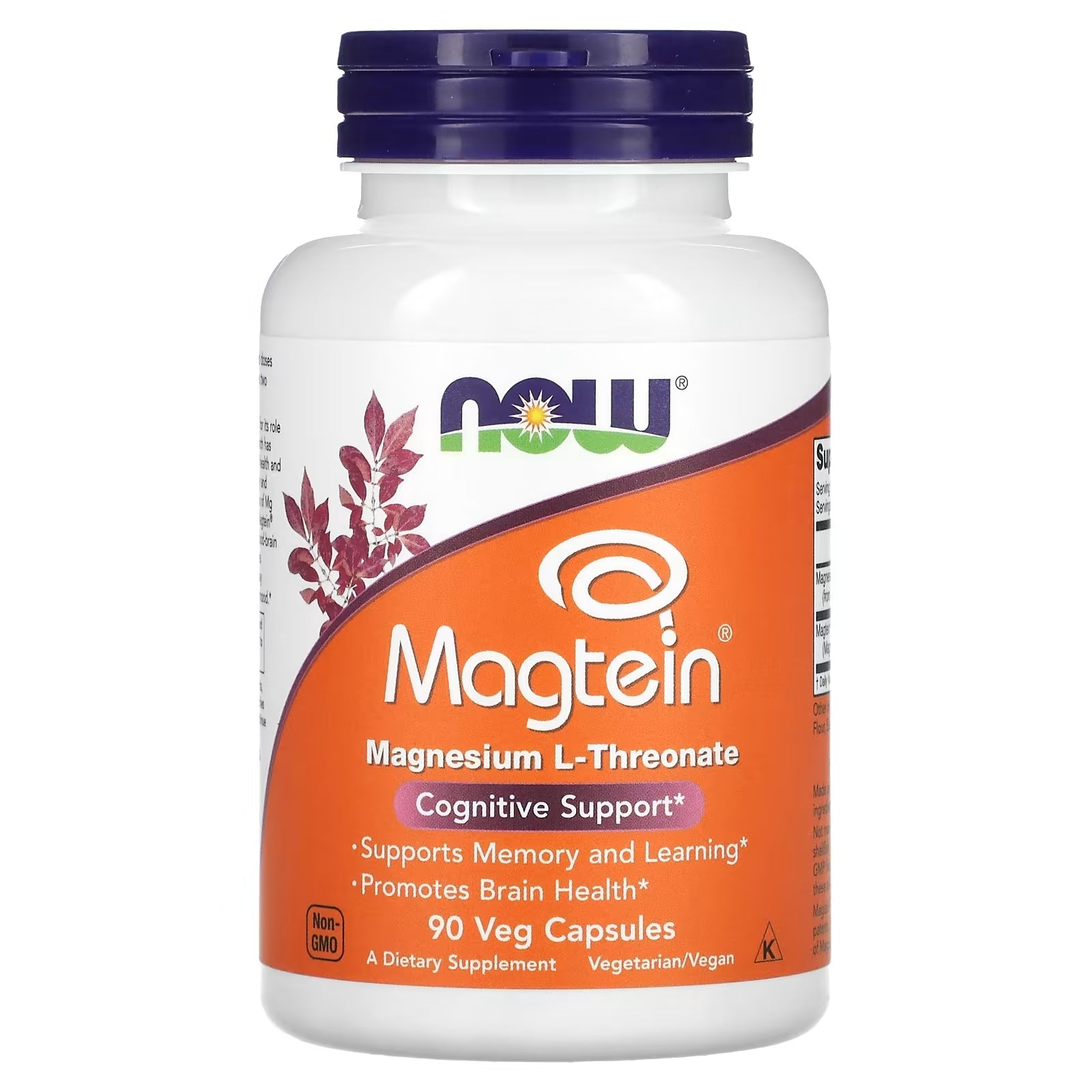 NOW Foods, Magtein®, Magnesium L-Threonate, 2,000 mg, 90 Veg Caps