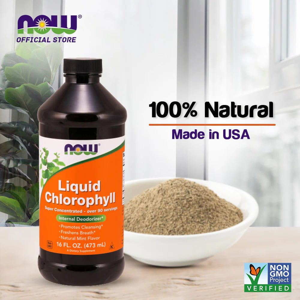 NOW Foods, Liquid Chlorophyll, Mint , 16 fl oz (473 ml)
