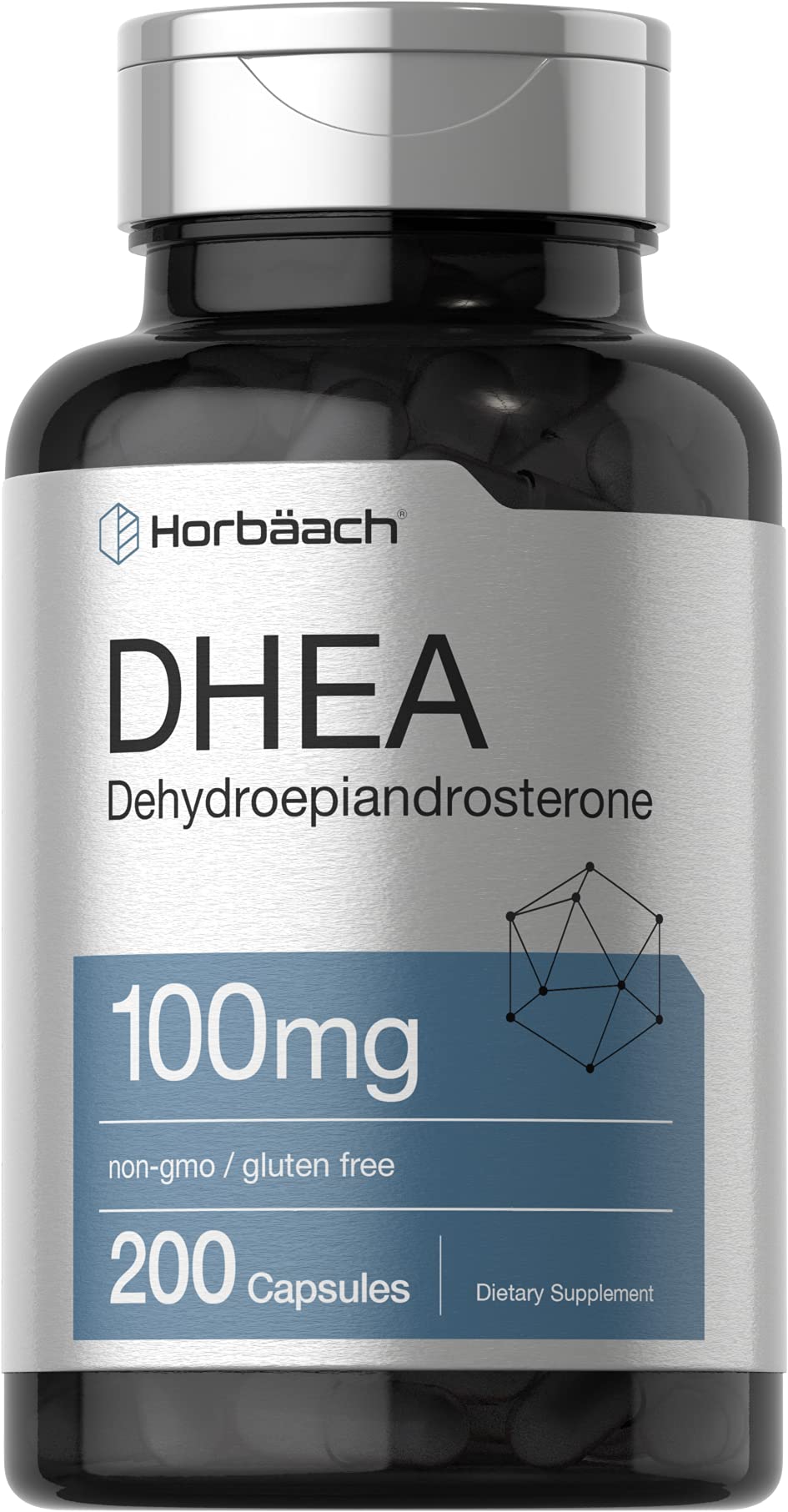 Horbäach DHEA 100mg | 200 Capsules