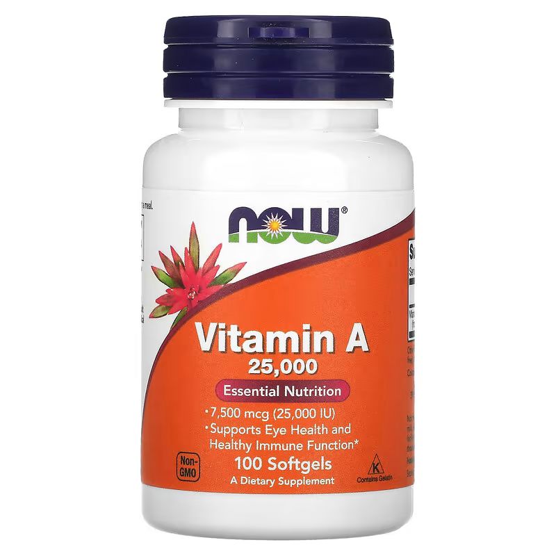 Now Foods Vitamin A 25,000 IU 100 Softgels