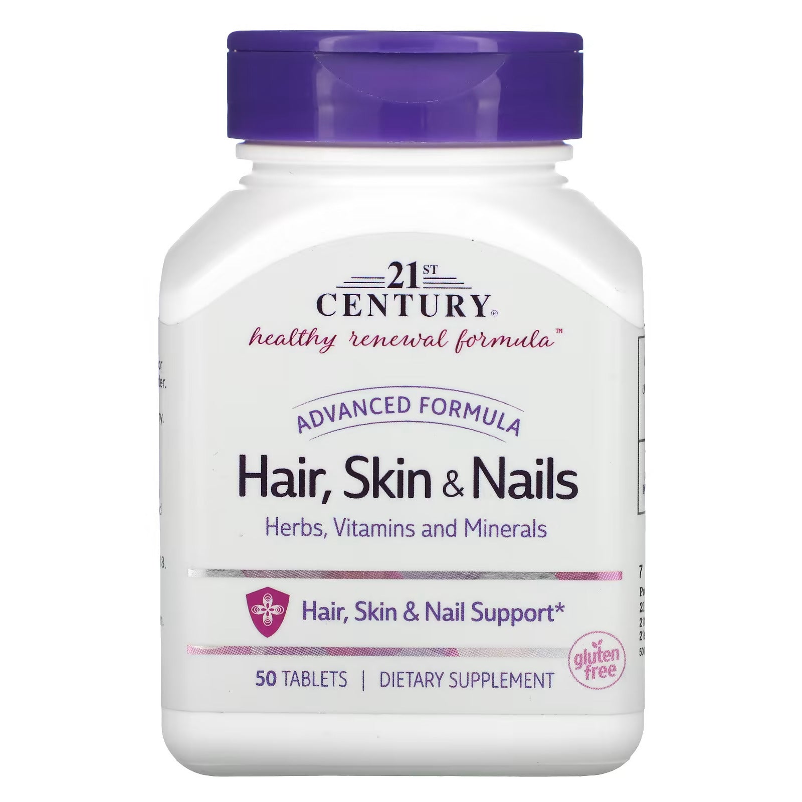 21st Century Hair Vitamin Skin & Nails Advanced Formula 50 Tablets Inositol+PABA+BİOTİN+B12