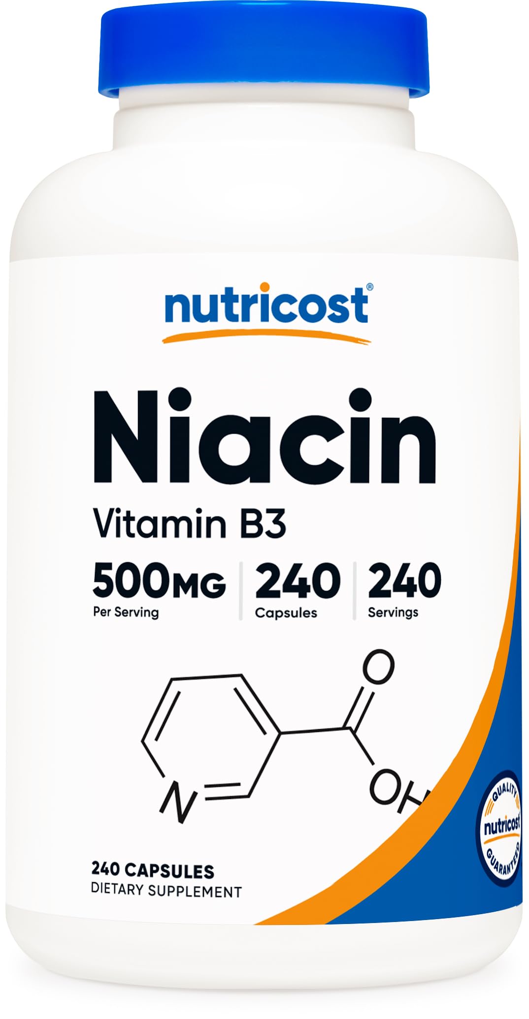 Nutricost Niacin (Vitamin B3) 500mg 240 Capsules
