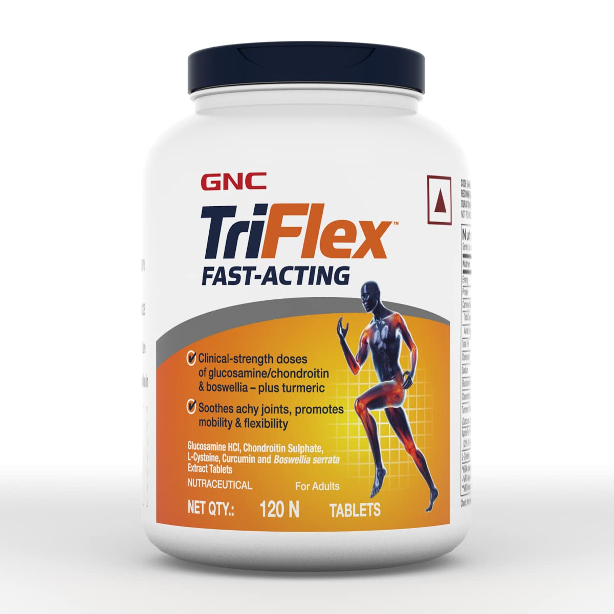 Gnc Triflex Fast-Acting 120 Caplets - glukozamin , boswellia , msm , chondroitin)