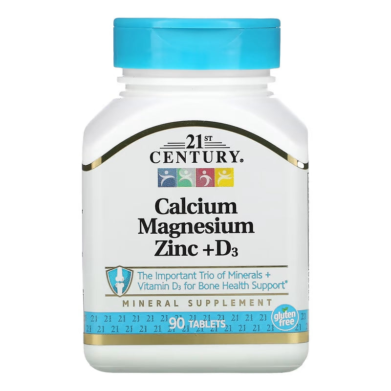 21st Century Calcium (Kalsiyum) magnesium (Magnezyum) zinc + D3 Vitamin 90 tablets