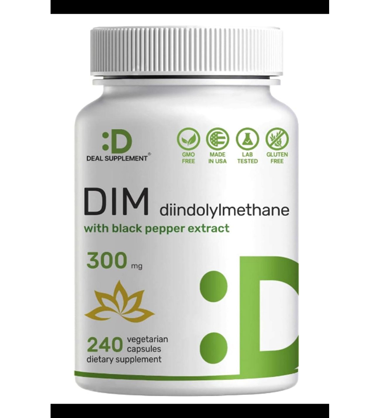 Deal Supplement DIM 300mg 240 Caps Men Women Diindolylmethane Skin Health Support