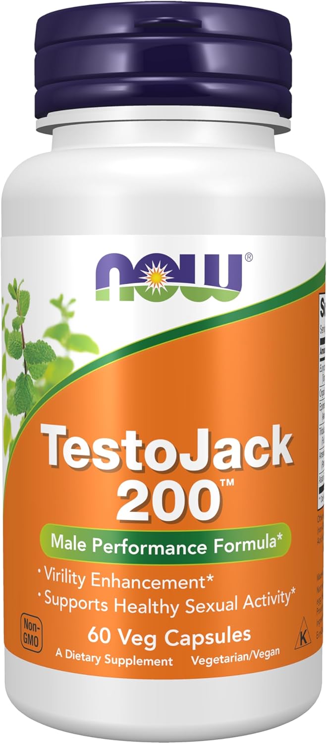 Now Testojack Tongkat + Maca + Tribulus + American Ginseng 200 Natural Testo Booster 60 Kapsül